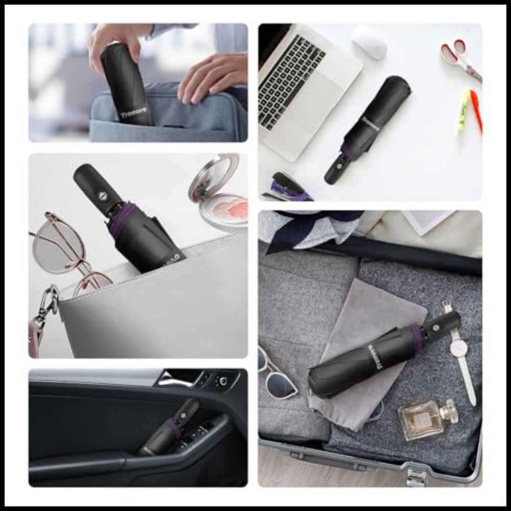 Windproof Automatic Travel Umbrella Compact Light… - image 6